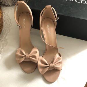 RW dusty pink 3 inch heel with bow